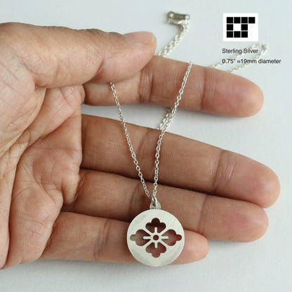 Pendant - Dark Hanabishi in a circle