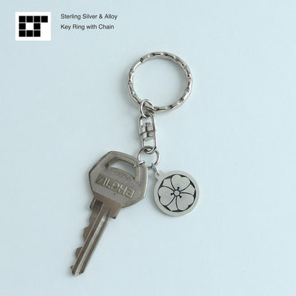 Key chain - Kenkatabami  in a circle - 丸に剣片喰