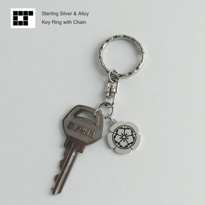 Oda Melon Kamon - Japanese Clan Crest - Silver Key holder