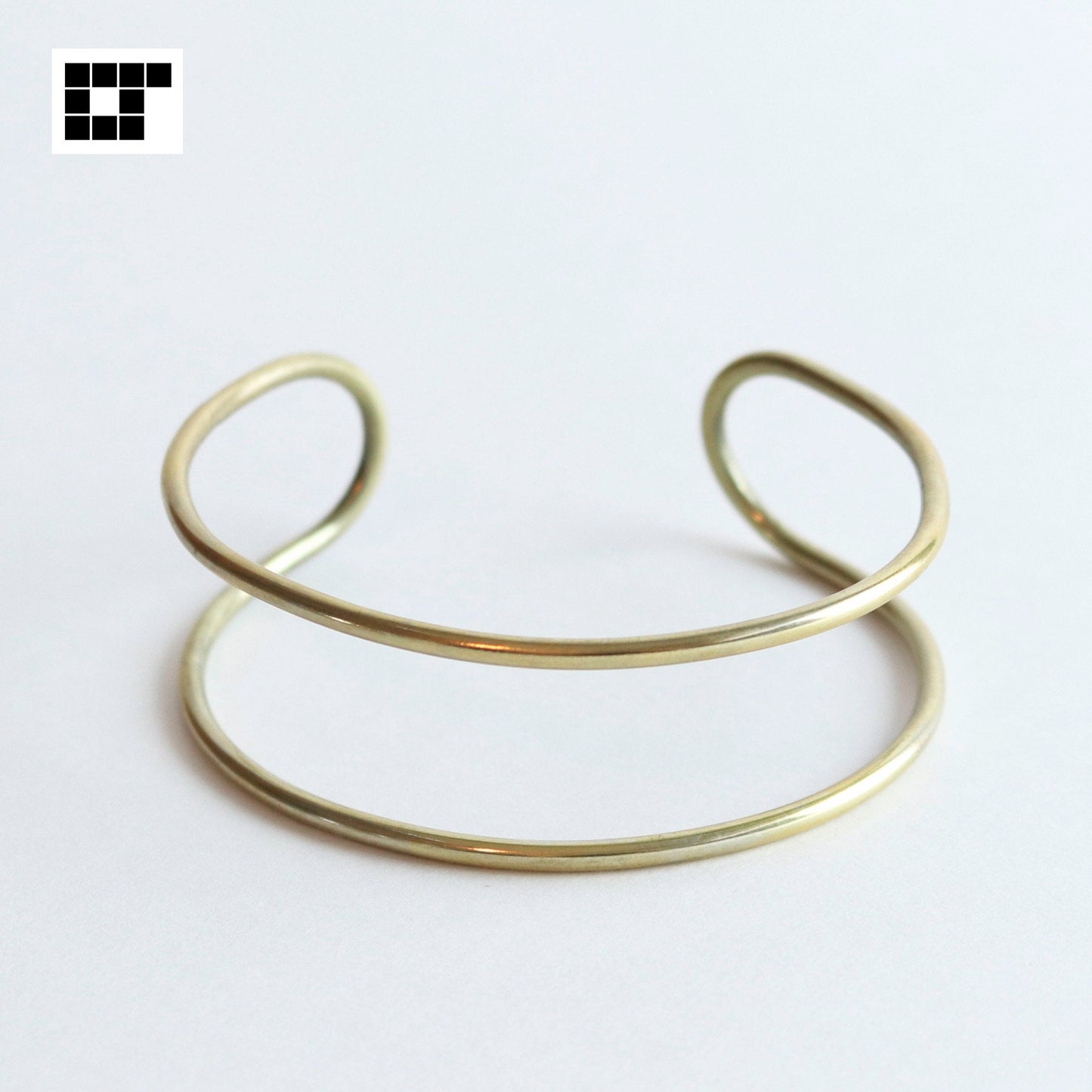 Bangle Cuff Bracelet - Minimal Elegant design - Brass - Koy Fish