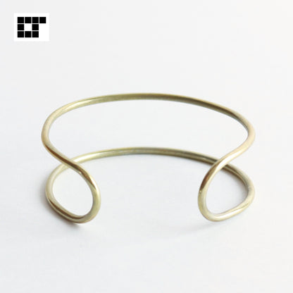 Bangle Cuff Bracelet - Minimal Elegant design - Brass - Koy Fish