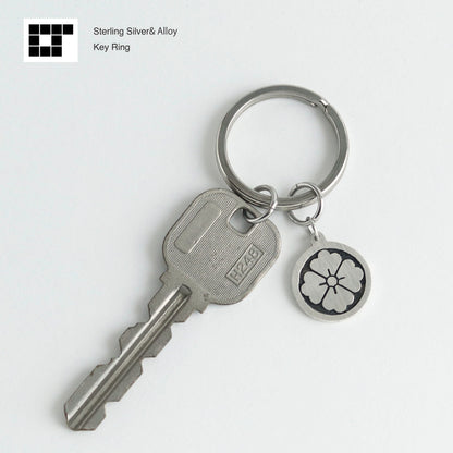 Key chain - Hanabishi in a circle -　丸に四方花菱