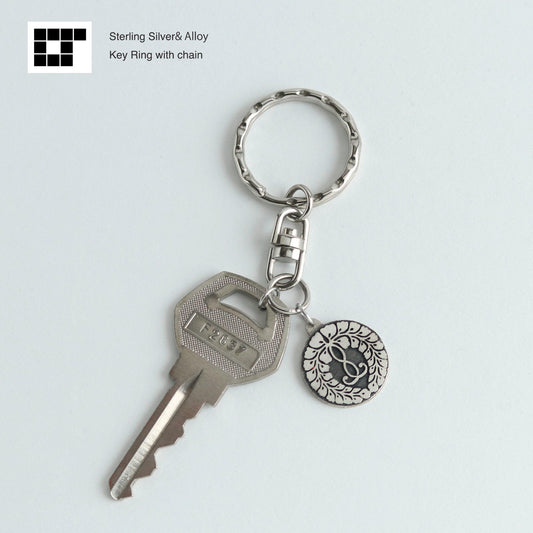 Rokujo Wisteria - Jodo Shinshu Emblem - Hongwanji-ha - Silver Key holder