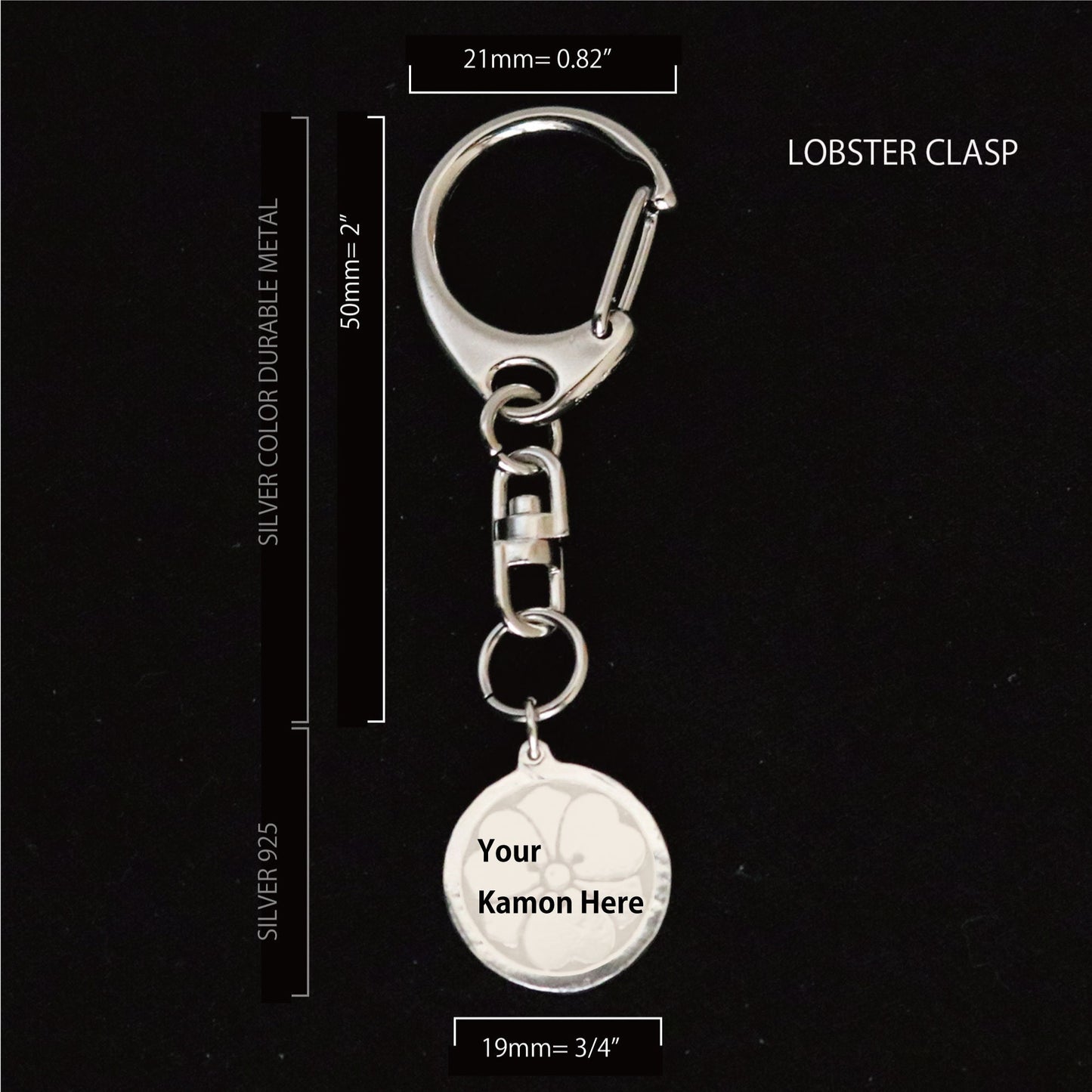 Key Chain - Seven Genji wheel - Japanese clan crest - Key Ring