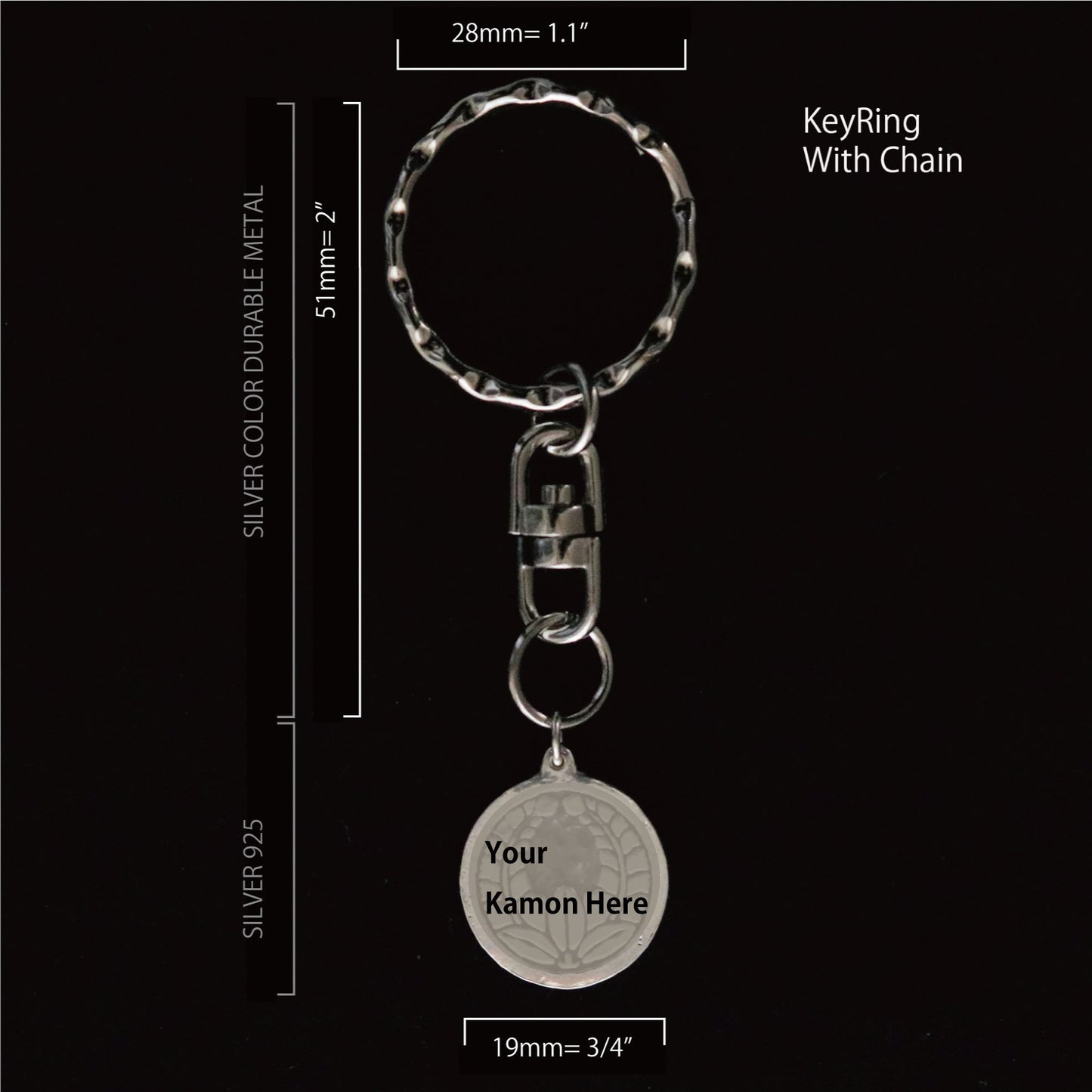 Silver Kamon - Ivy in a circle - Key Holder