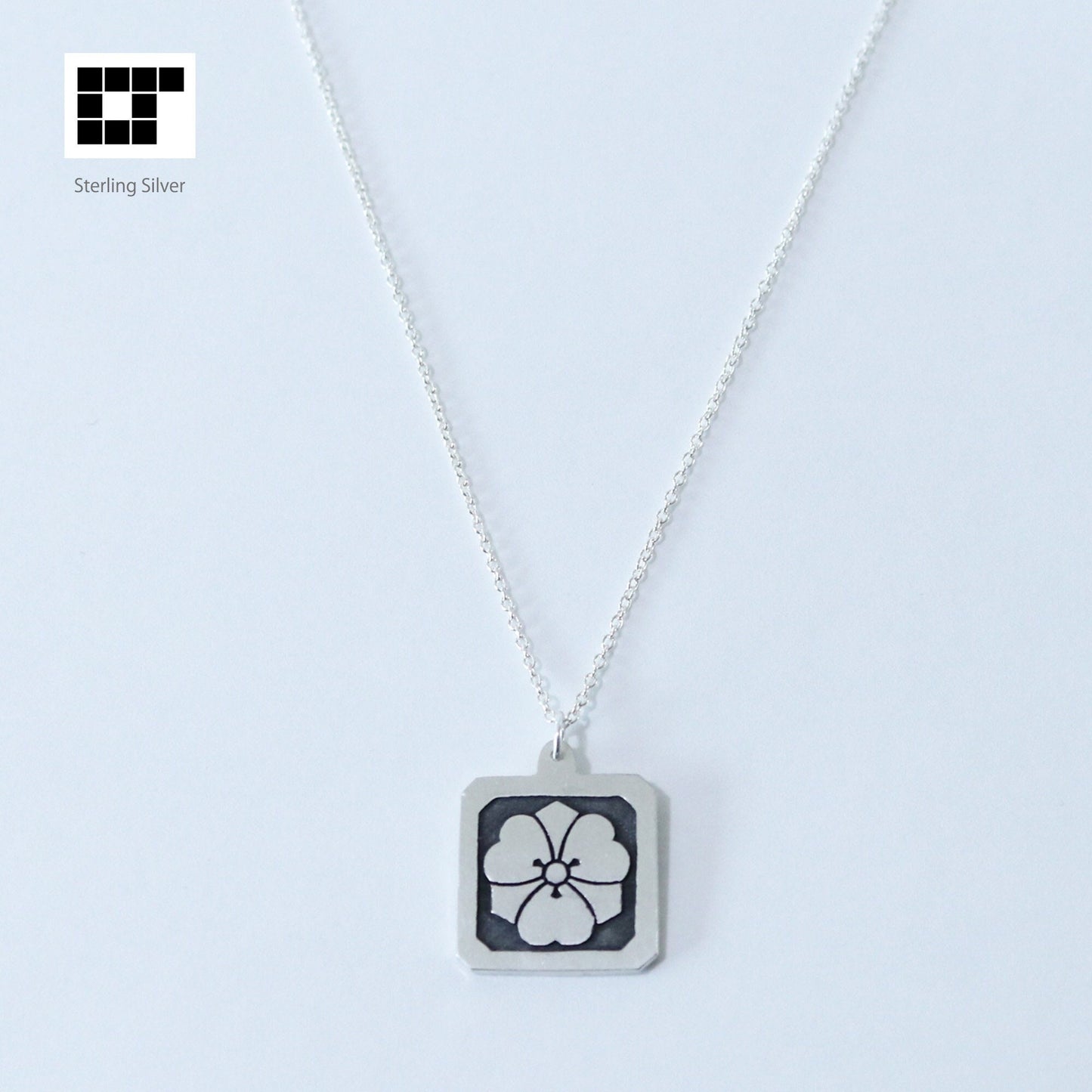 平隅切り角に剣片喰 - Hirasumikirikadoni Kenkatabami - Kamon Necklace