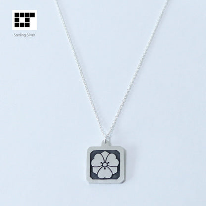 平隅切り角に剣片喰 - Hirasumikirikadoni Kenkatabami - Kamon Necklace