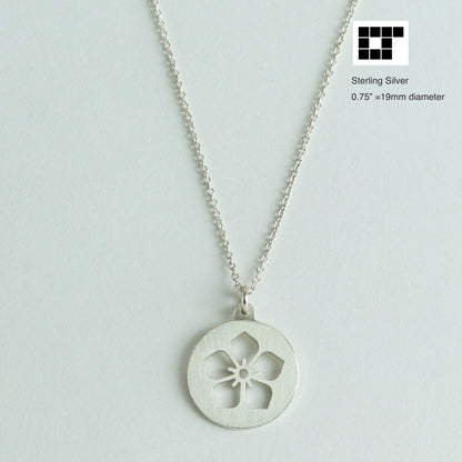 Pendant - Bellflower - Cut out Design- Japanese Clan Crest Pendant