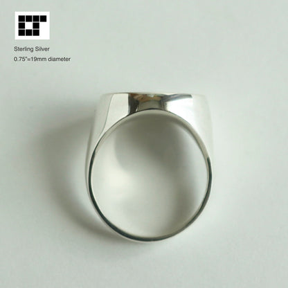 Wisteria Going Up in a circle - Silver Solid Ring