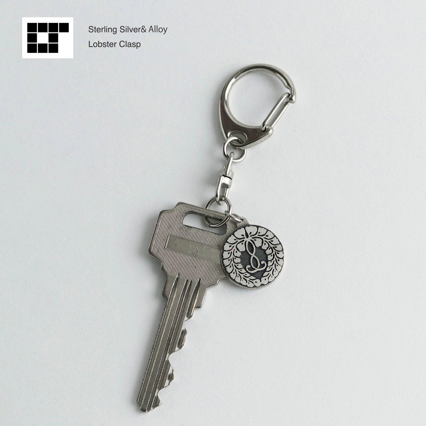 Rokujo Wisteria - Jodo Shinshu Emblem - Hongwanji-ha - Silver Key holder