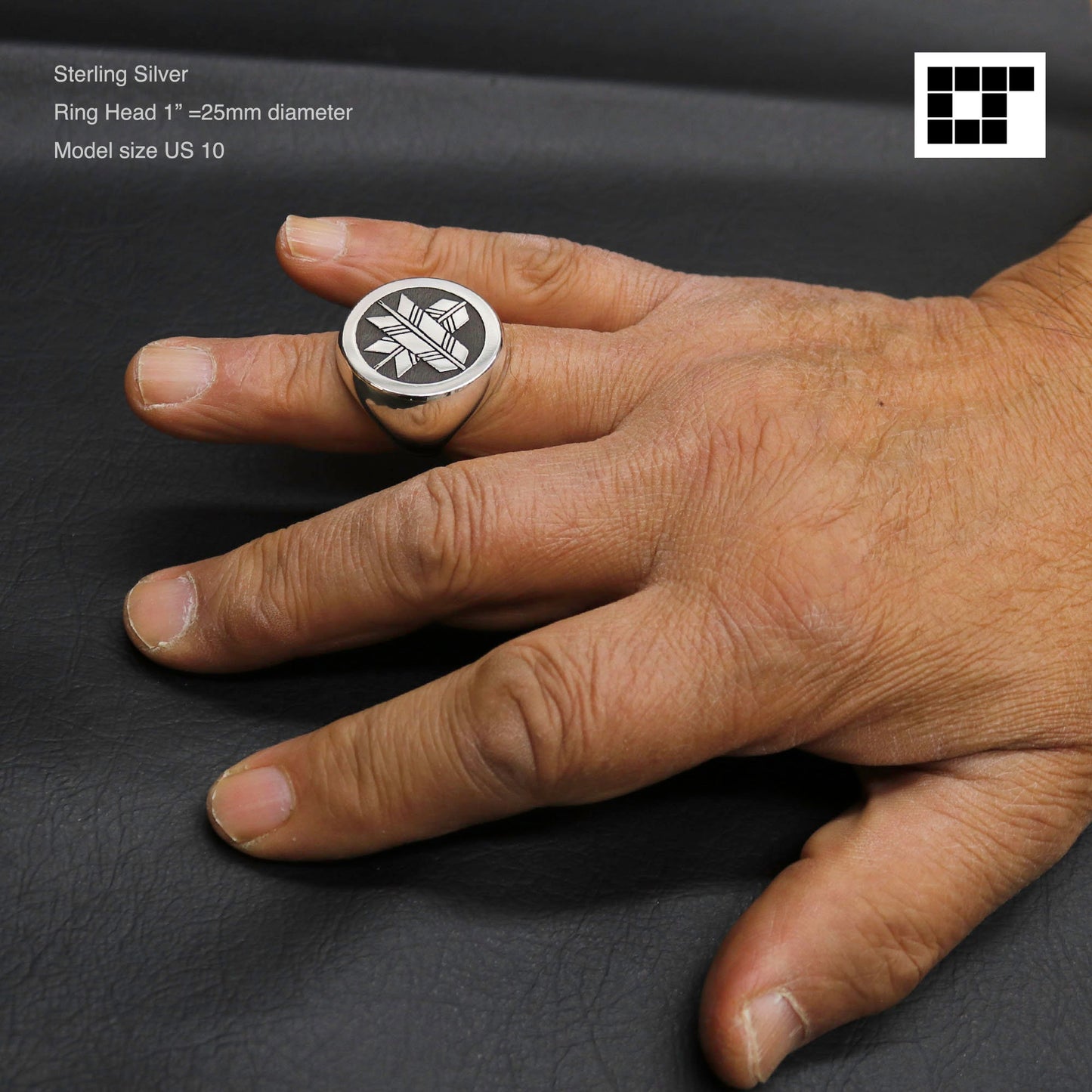 Signet Ring - Maruni chigay-ya - Crossing Arrows in a circle