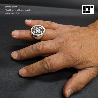 Signet Ring - Maruni chigay-ya - Crossing Arrows in a circle