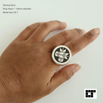 Signet Ring - Maruni chigay-ya - Crossing Arrows in a circle
