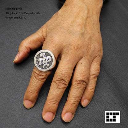 Signet Ring - Maruni chigay-ya - Crossing Arrows in a circle