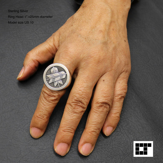 Signet Ring - Maruni chigay-ya - Crossing Arrows in a circle