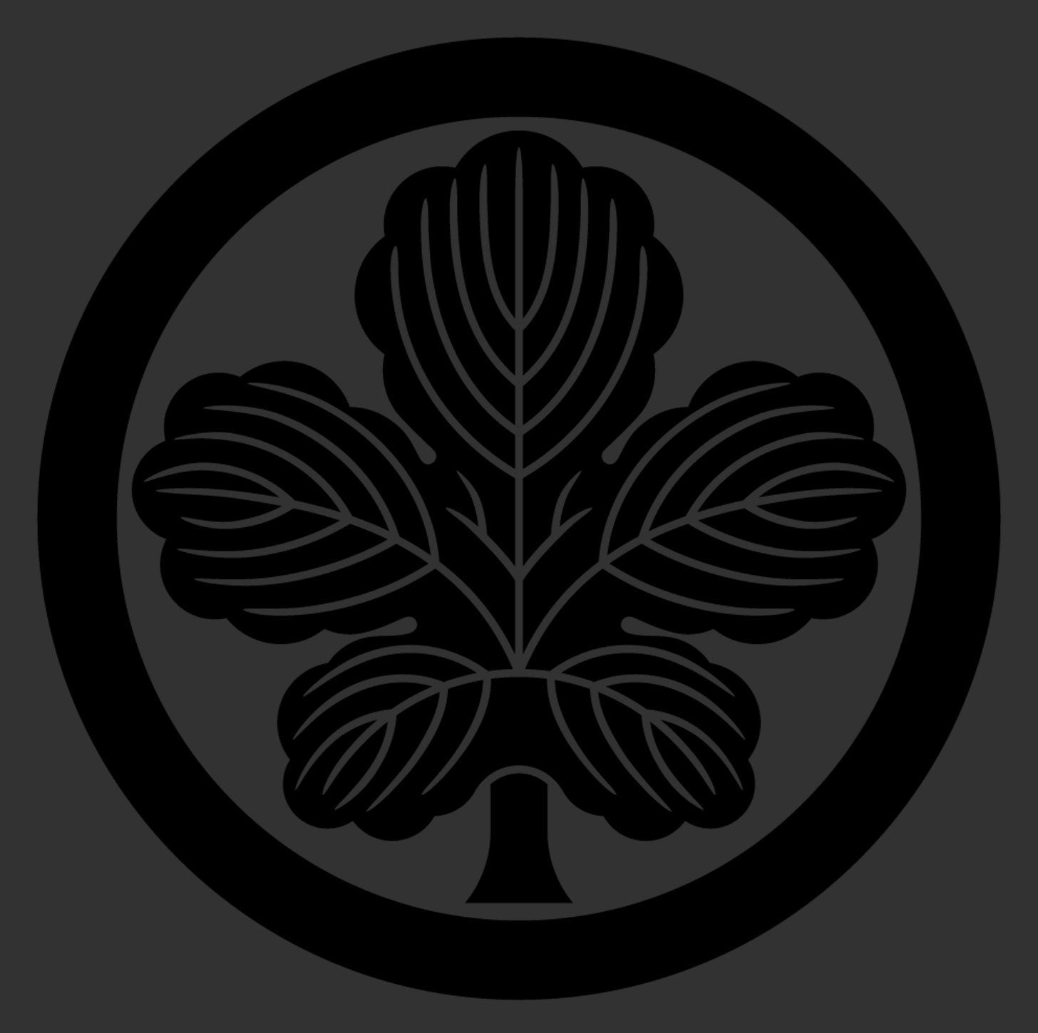 Maruni Tachi Kajinoha - Key chain - Kamon - Japanese Family Crest