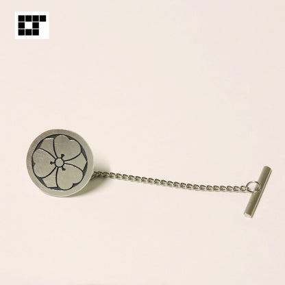 Cufflinks - Maruni Kenkatabami - A wood sorrel and sword in a circle - 丸に剣片喰