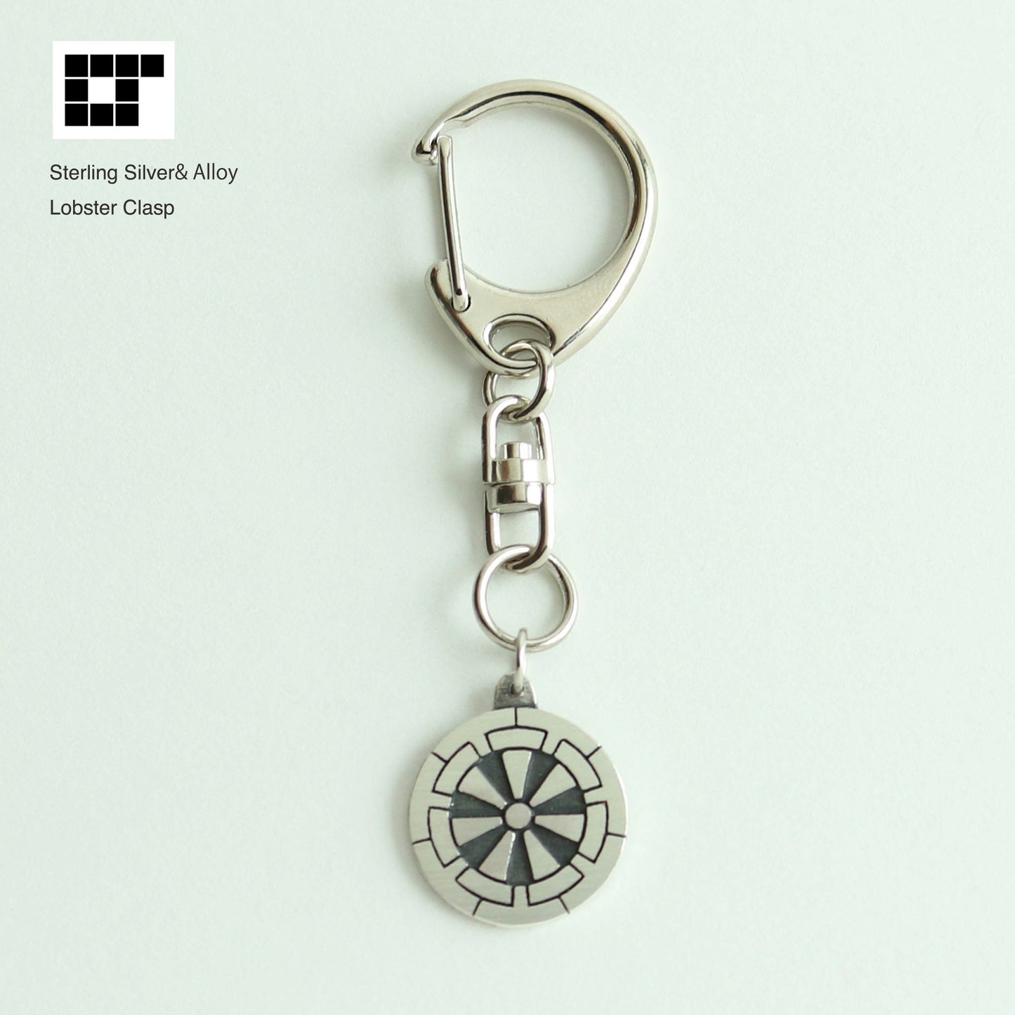Key Chain - Seven Genji wheel - Japanese clan crest - Key Ring
