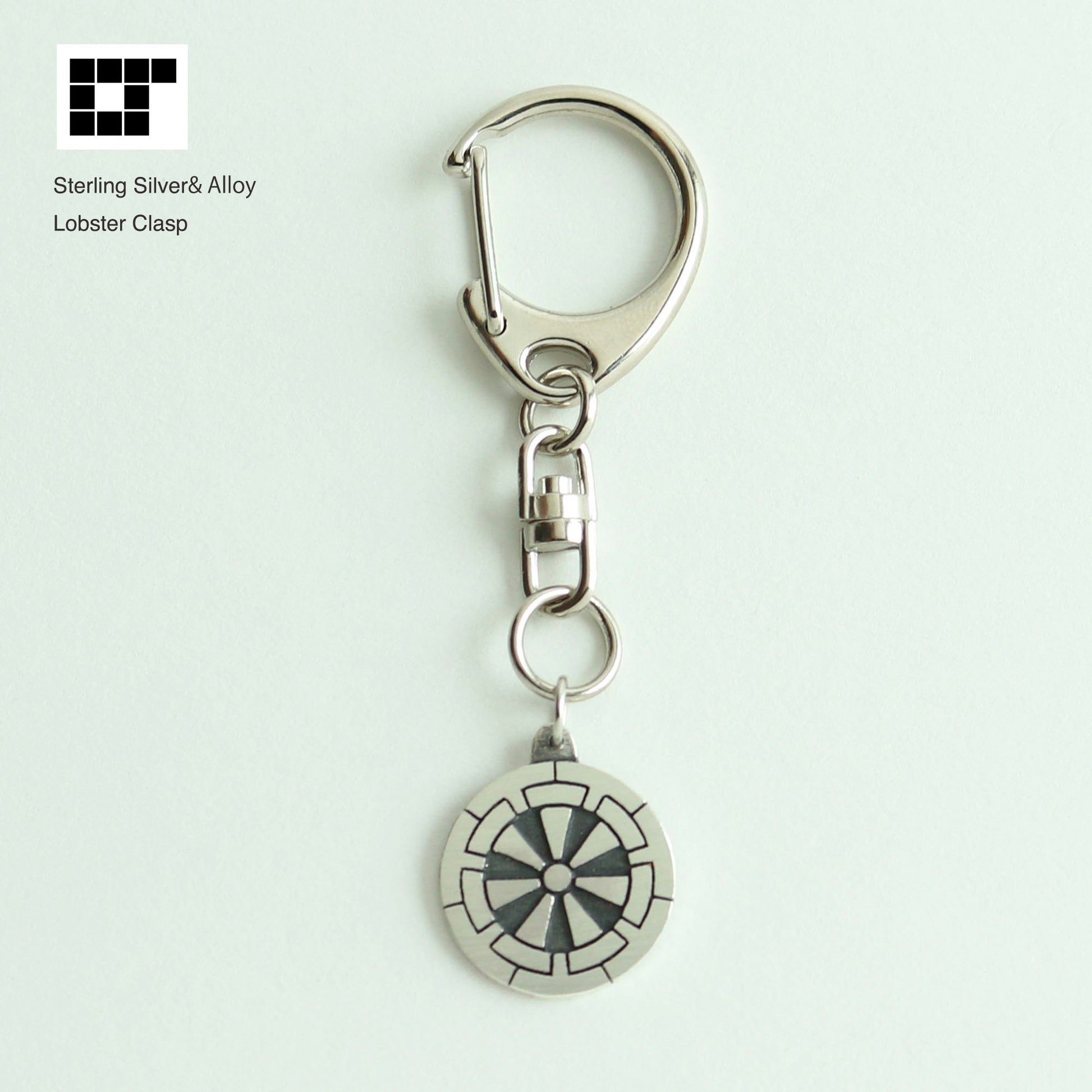 Key Chain - Seven Genji wheel - Japanese clan crest - Key Ring