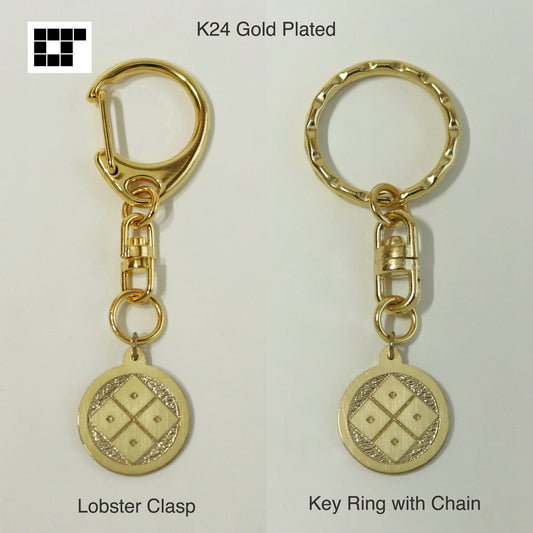 Key chain - Maruni Yotsume -  丸に隅立て四つ目