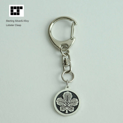 Maruni Tachi Kajinoha - Key chain - Kamon - Japanese Family Crest
