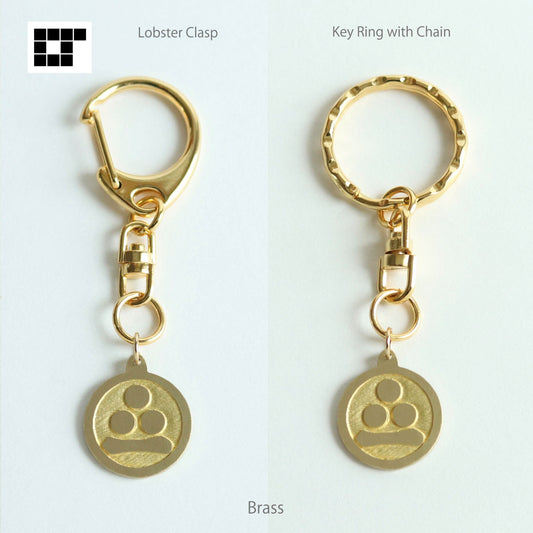 Key chain - Watanabe star in a circle - Maruni Watanabe Hoshi - 丸に渡辺星