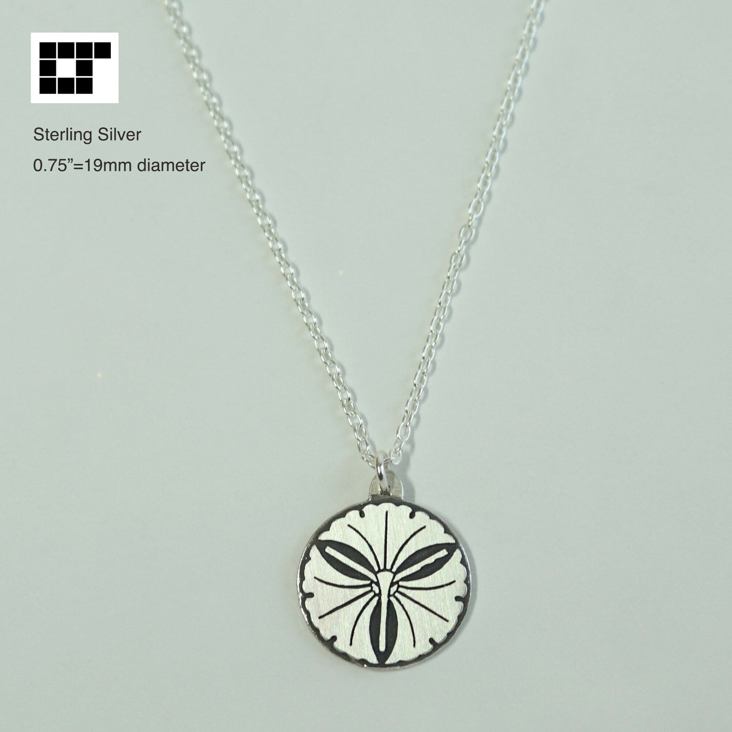 Pendant - Three Ginkos of Different stems - Kamon Necklace