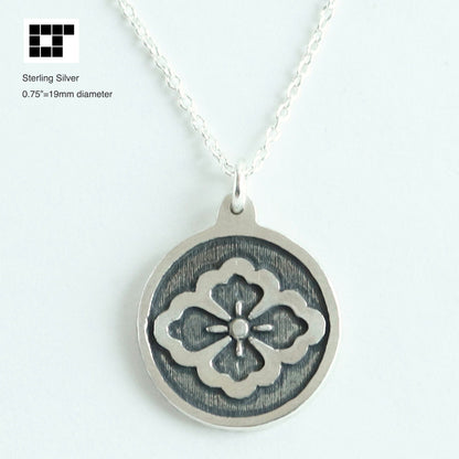 Pendant - Chu-in-no Hanabishi in a circle