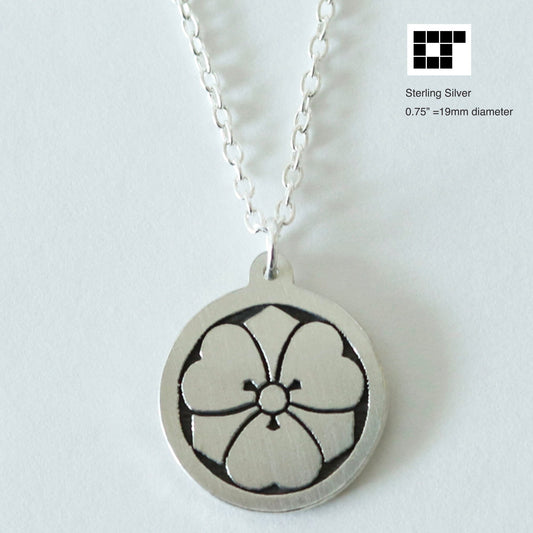 Pendant - Kenkatabami- wood sorrel and sword Kamon