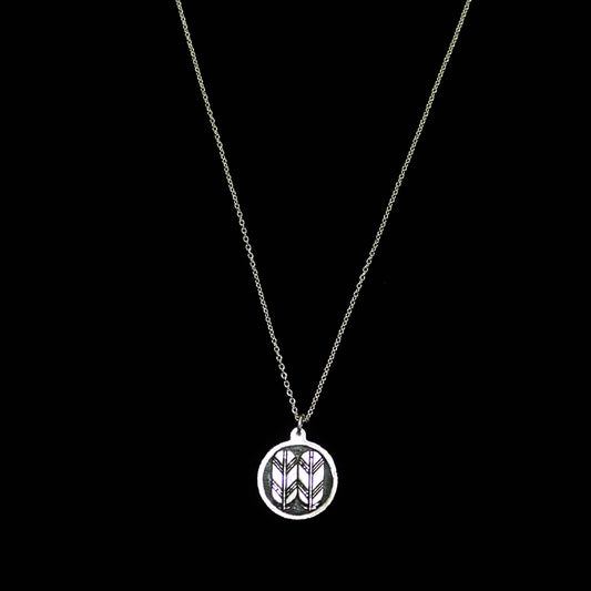 Pendant - Lining Hawk Feathers in a circle - Maruni Narabi Takanoha - 丸に並び鷹の羽