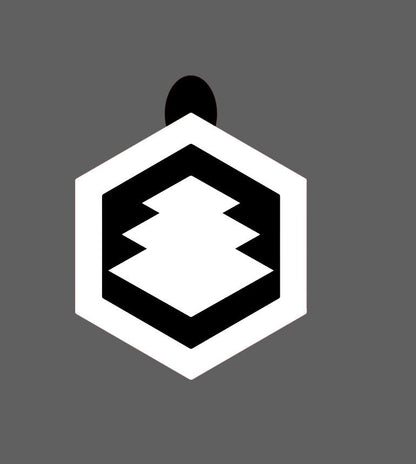 Pendant - Ogasawara mon in Hexagon - Three story Logenzes in Hexagon - 一重亀甲に三階菱
