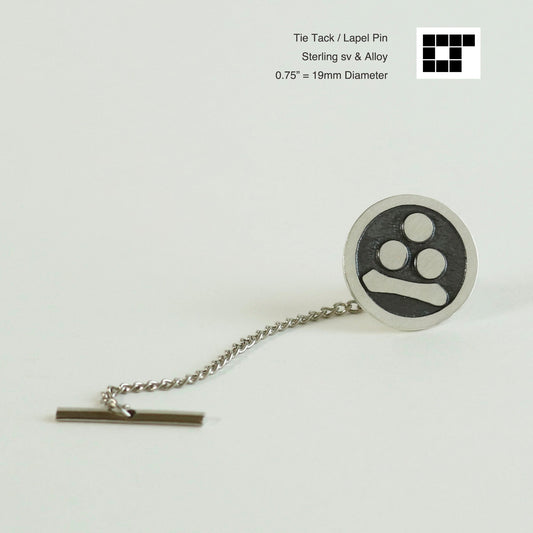 Tie tack - Watanabe Star in a circle - Maruni Watanabehoshi  -丸に渡辺星