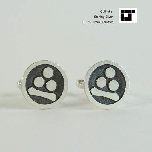 Cufflinks - Watanabe Star in a circle - Maruni Watanabehoshi  -丸に渡辺星