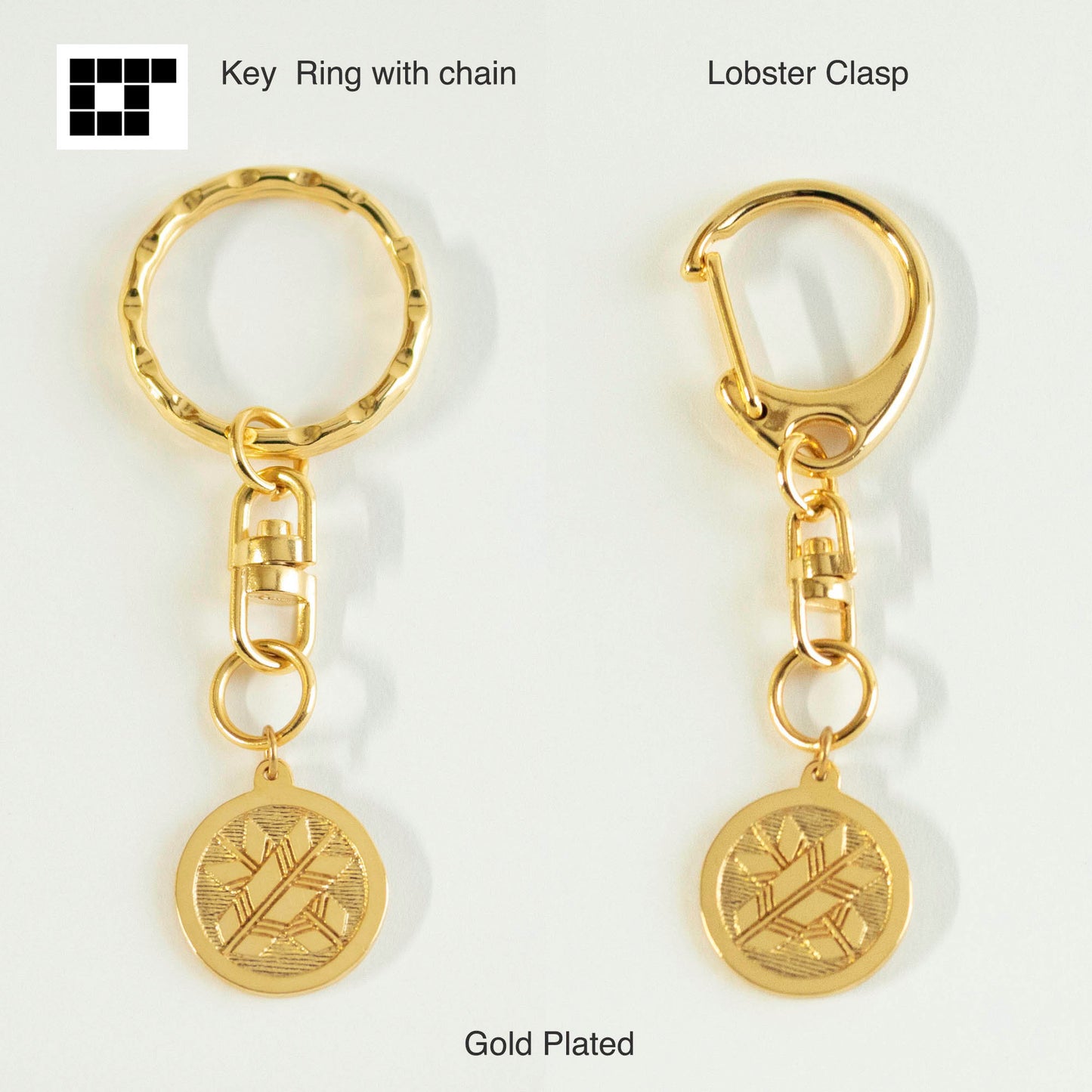 Key chain - Crossing Arrows in a circle - Maruni Chigai Ya - 丸に違い矢