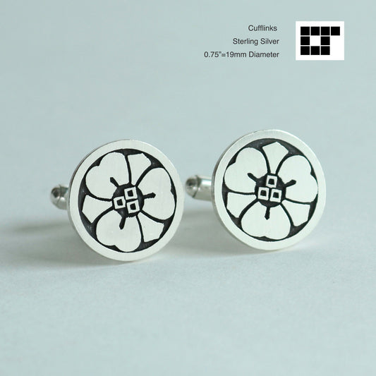 Tie tack -  Maruni Kenkatabamini MitsumeYui - 丸に剣片喰に三つ目結