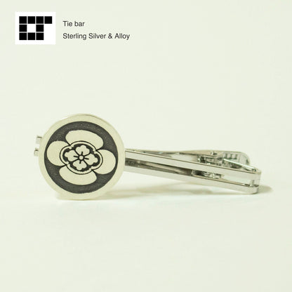 Tie bar - Japanese quince a circle -Maruni Mokkou - Japanese Clan Crest