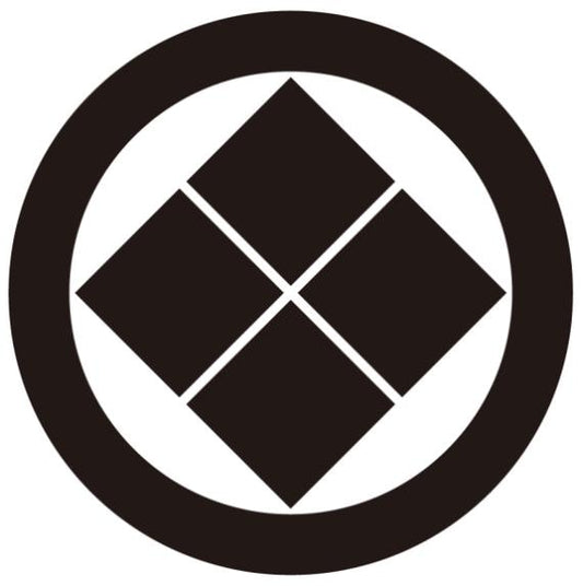 1/2"=13mm Pendant - Maruti Sumitate Yotsu Ishi - 丸に隅立て四つ石