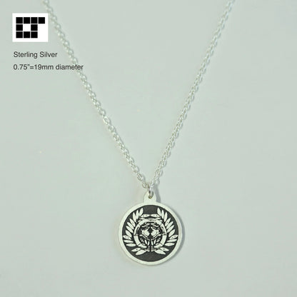 Sparrows in bamboo - 丸に竹に雀 - Pendant