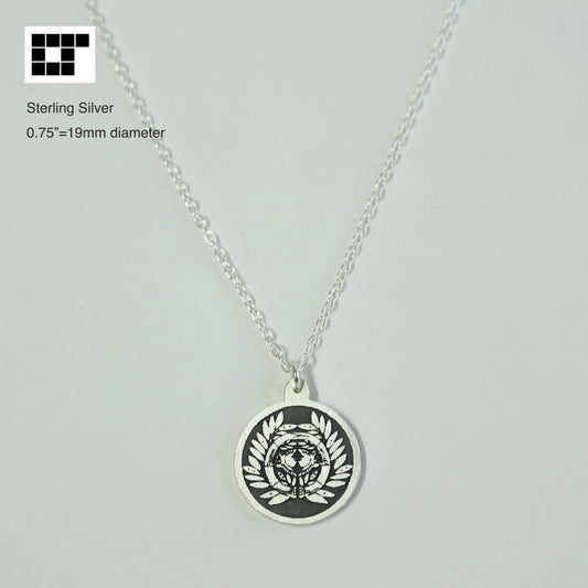 Sparrows in bamboo - 丸に竹に雀 - Pendant
